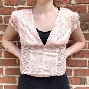 NWOT Free People Deep V Corset Top